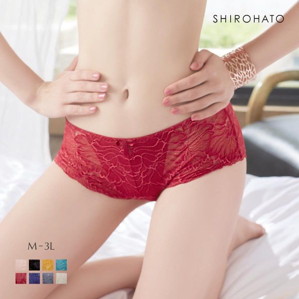モードマリー Mode Marie×SHIROHATO 超脇肉革命 ボーイレングス ショーツ 総レース M L LL 3L 単品