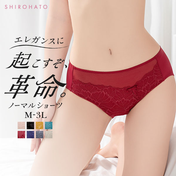 モードマリー Mode Marie×SHIROHATO 超脇肉革命 スタンダード ショーツ M L LL 3L レース 単品 大きいサイズ