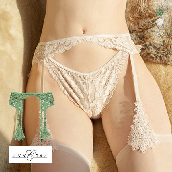 アンブラ ANNEBRA Playful モチーフレース ガーターベルト ランジェリー