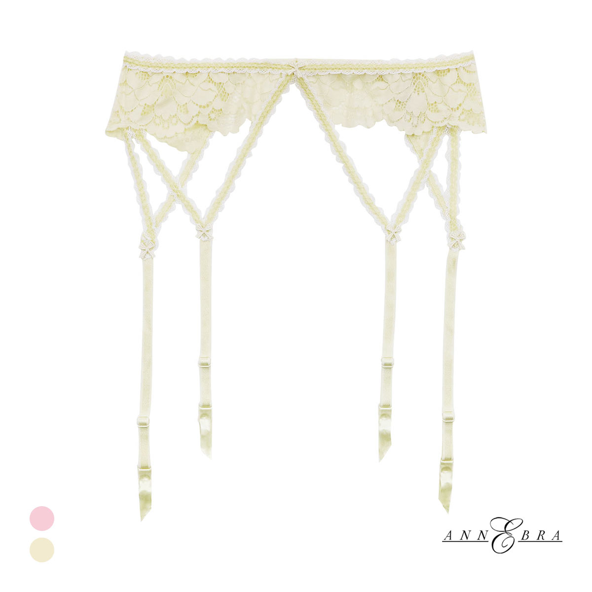 アンブラ Rosy レースガーターベルト ANNEBRA(YE-イエロー-Free)