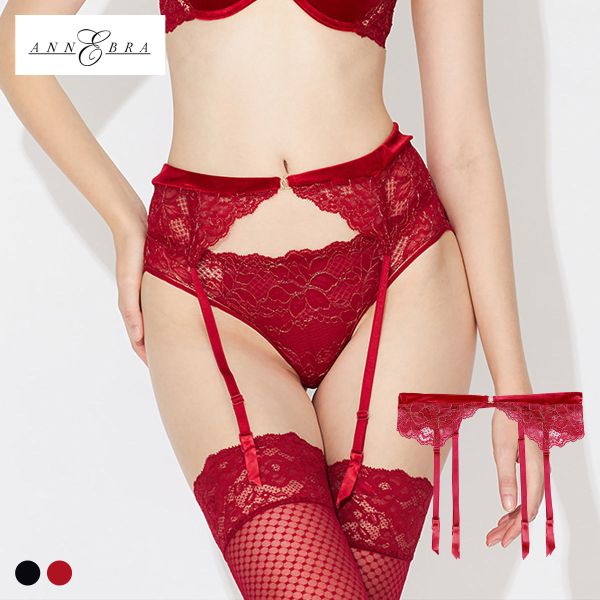 アンブラ Velvet Sin ベロア×レース ガーターベルト セクシー ランジェリー ANNEBRA