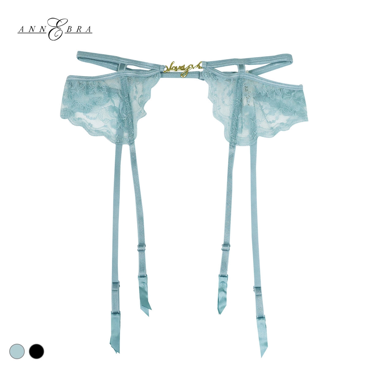アンブラ Signal レース ガーターベルト セクシー ランジェリー ANNEBRA(BU-ブルー-Free)