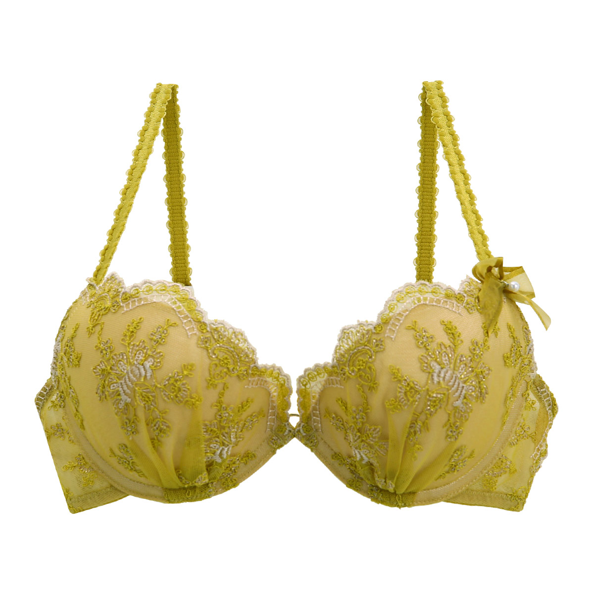アンブラ ANNEBRA Royal2 I love Change プッシュアップ 3/4カップ ブラジャー BCDEFG セクシー 単品(YE-イエロー-B70)