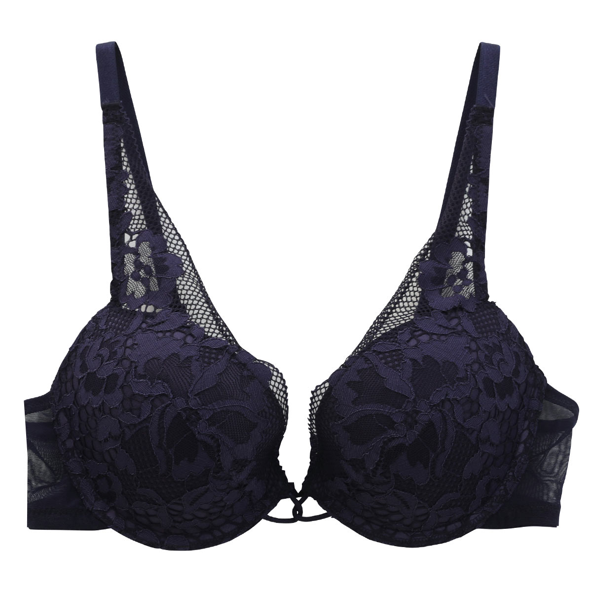 アンブラ ANNEBRA Arabe I love change デコルテレース モールドカップ ブラジャー BCDEFG 単品(NV-ネイビー-B70)