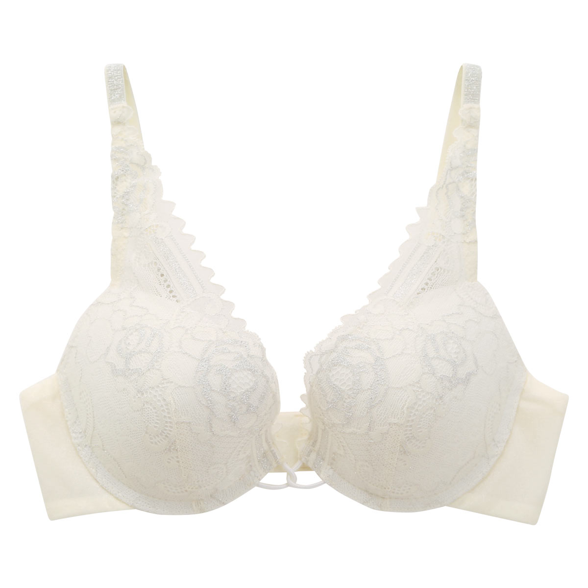 アンブラ ANNEBRA Sahara デコルテレース ブラジャー プッシュアップ BCDEFG 大きいサイズ 単品(IV-アイボリー-B70)