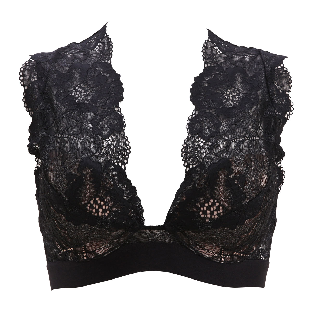 アンブラ ANNEBRA Venice BloomUp ブラジャー 総レース バッククロス BCDE ブラトップ 単品(BK-ブラック-B70)