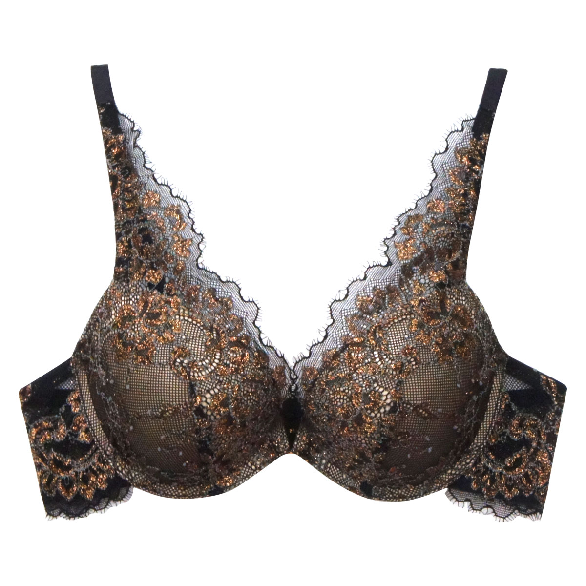 アンブラ ANNEBRA Bridal 3/4カップブラジャー デコルテレース 単品(BK-ブラック-B70)