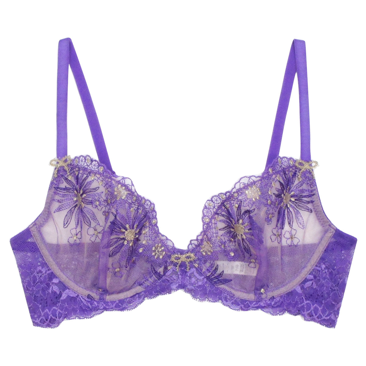 アンブラ ANNEBRA spring ノンパテッド ブラジャー 単品(VI-バイオレット-B70)
