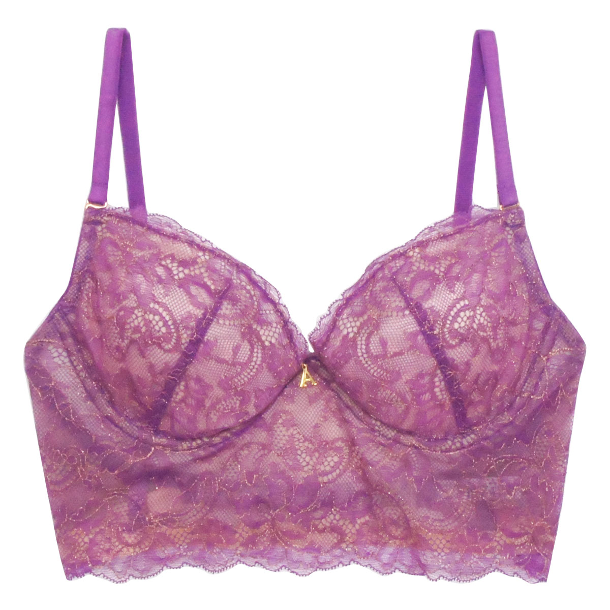 アンブラ ANNEBRA Parrots 2WAY バックオープン ブラジャー ノンパテッド 単品(PU-パープル-B70)
