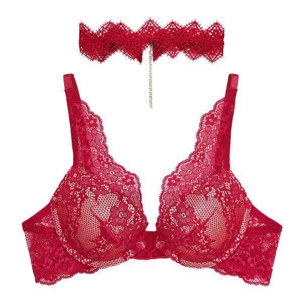 アンブラ ANNEBRA Zigzag2 チョーカー付き デコルテレース モールドカップ ブラジャー 単品