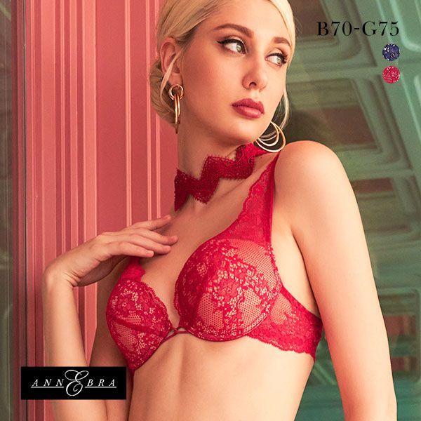 アンブラ ANNEBRA Zigzag2 チョーカー付き デコルテレース モールドカップ ブラジャー 単品