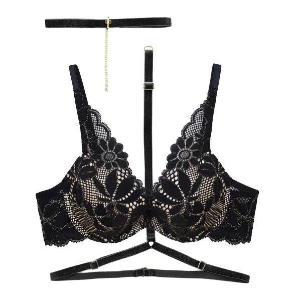 アンブラ ANNEBRA Sensual ハーネス付き モールドカップ ブラジャー デコルテレース付き 単品 セクシー ランジェリー インポート