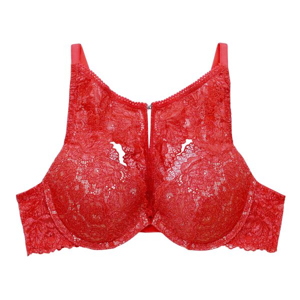 アンブラ ANNEBRA Love ブラジャー フロントデザイン モールドカップ 単品 セクシー ランジェリー インポート プレゼント 彼女 下着 海外(RE-レッド-B70)