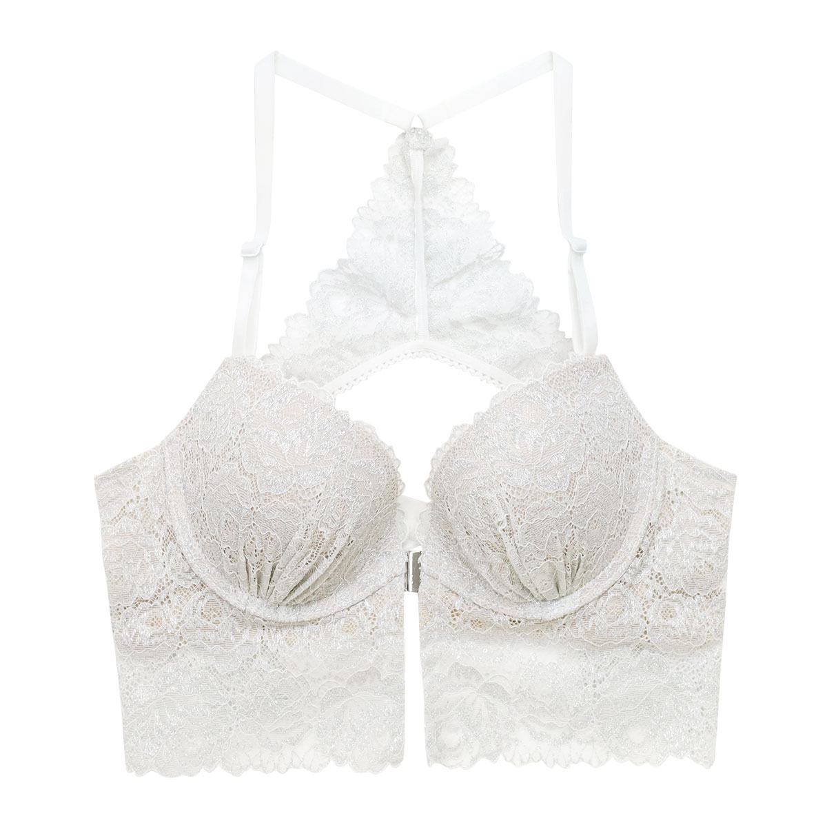 アンブラ ANNEBRA Love ロングブラジャー 単品 セクシー ランジェリー インポート プレゼント 彼女 下着 海外(WH-ホワイト-B70)