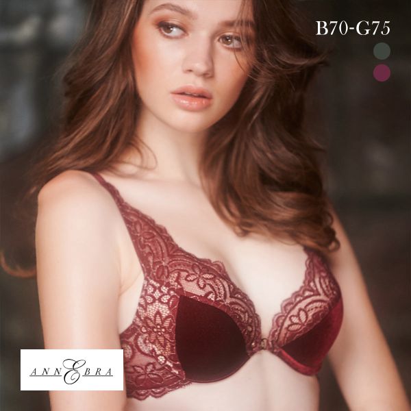 アンブラ Mystic ベロア×レースモールドカップ ブラジャー ANNEBRA