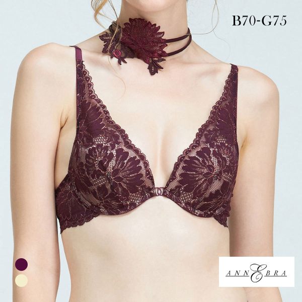 アンブラ Harmony in Bloom チョーカー付き デコルテレース モールドカップ ブラジャー 大きいサイズ ANNEBRA