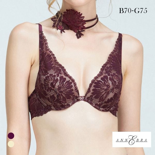 アンブラ Harmony in Bloom チョーカー付き デコルテレース モールドカップ ブラジャー 大きいサイズ ANNEBRA