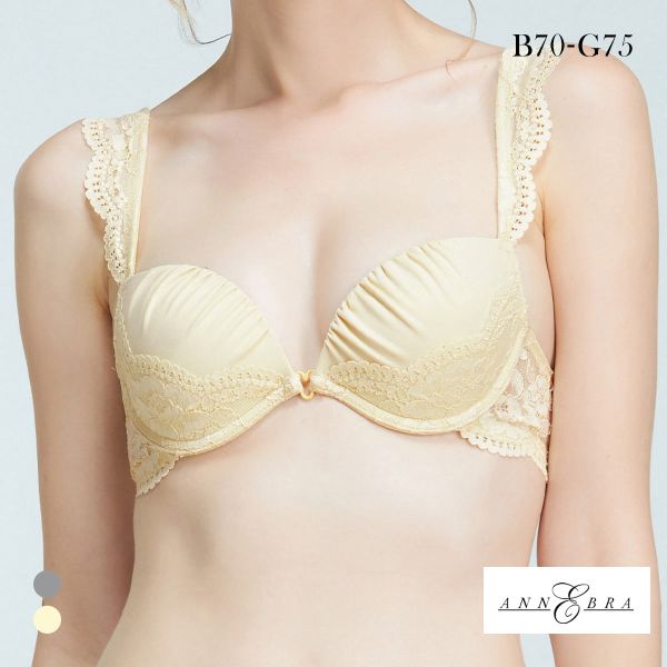 アンブラ Cafe フリルショルダー モールドカップ ブラジャー 大きいサイズ ANNEBRA