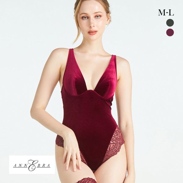 アンブラ Mystic ベロア×レースボディスーツ テディ ANNEBRA