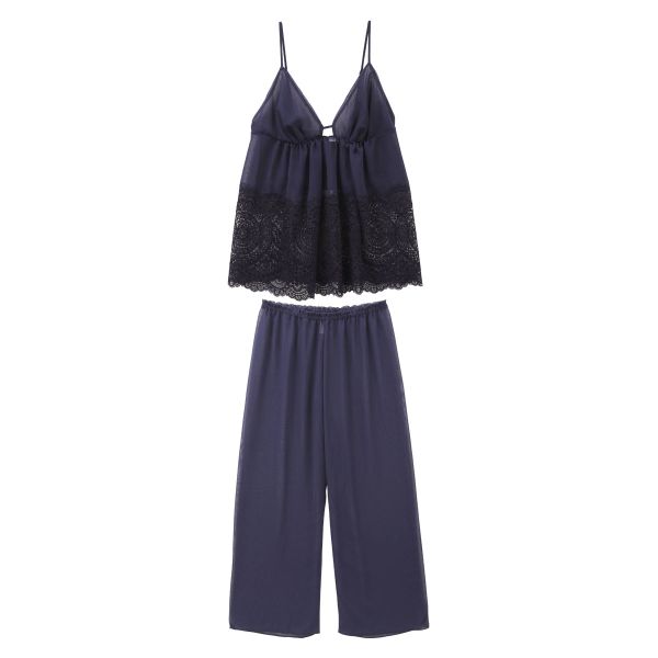 アンブラ ANNEBRA Rich キャミソール ロングパンツ 上下セット ランジェリー ルームウェア セットアップ