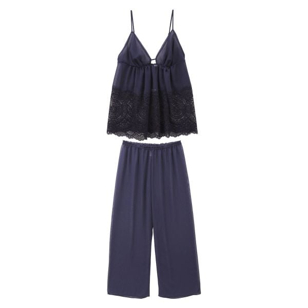 アンブラ ANNEBRA Rich キャミソール ロングパンツ 上下セット ランジェリー ルームウェア セットアップ