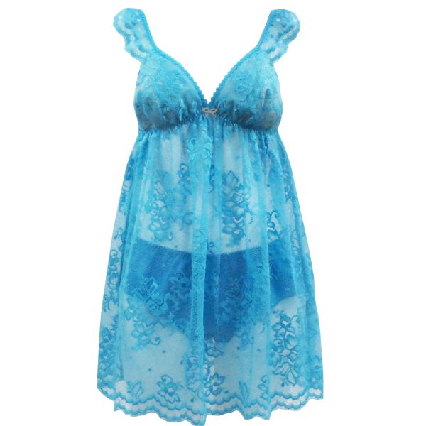 アンブラ ANNEBRA Spring レース スカラップ ベビードール＆ショーツ セットアップ