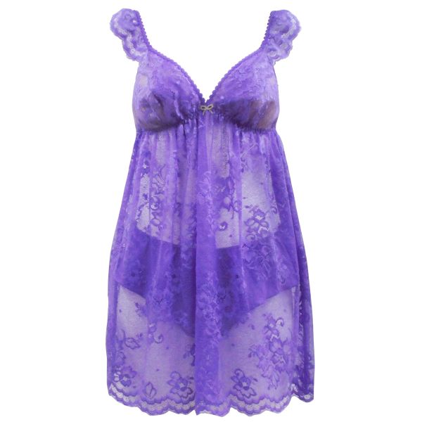 アンブラ ANNEBRA Spring レース スカラップ ベビードール＆ショーツ セットアップ