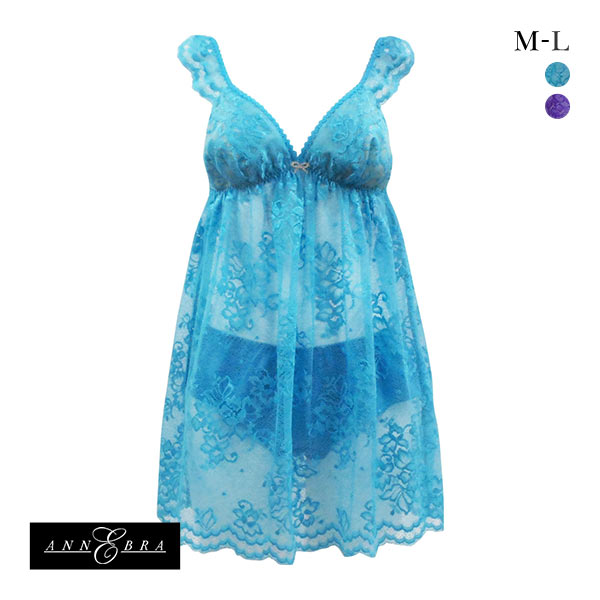 アンブラ ANNEBRA Spring レース スカラップ ベビードール＆ショーツ セットアップ