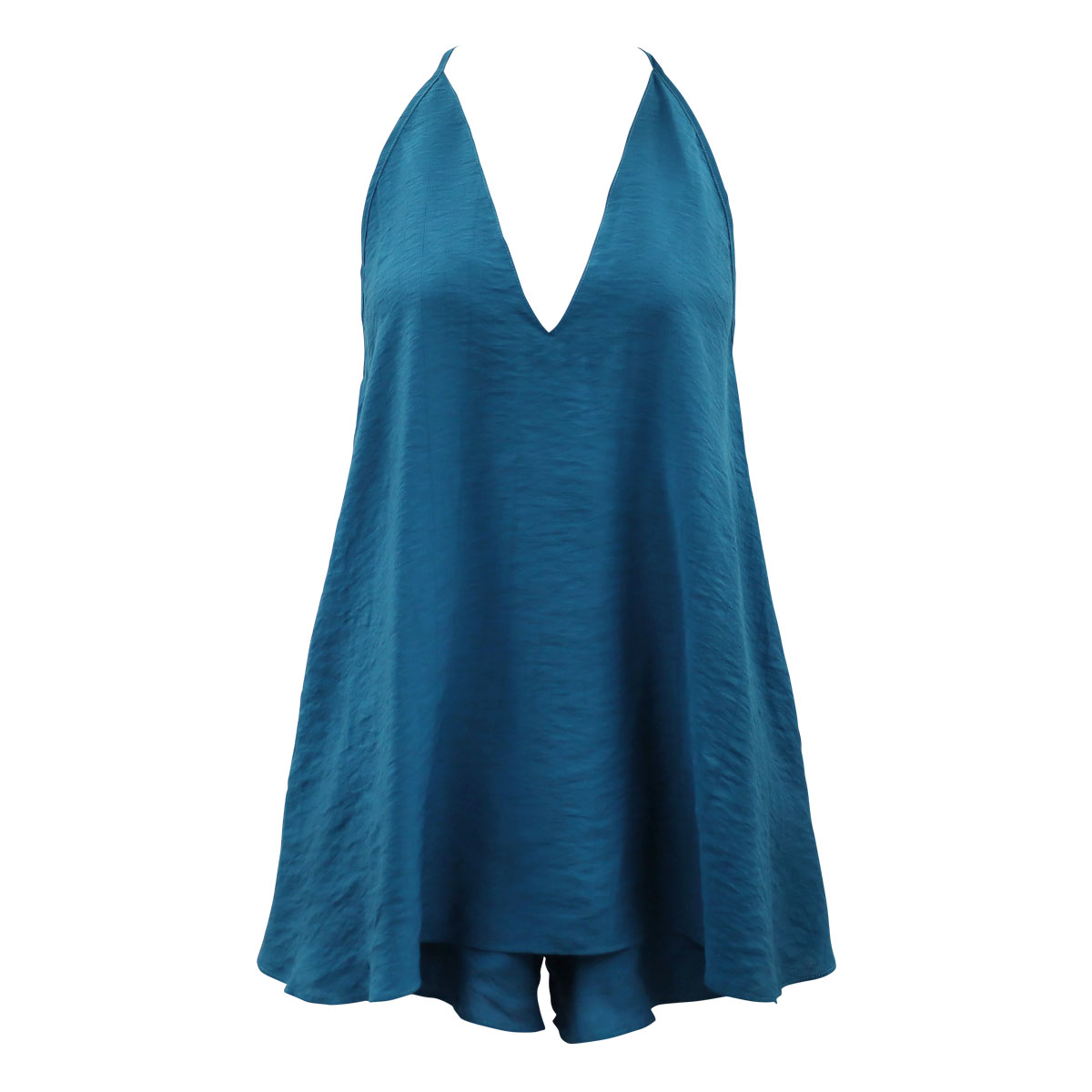 アンブラ ANNEBRA Bow ベビードール＆ショートパンツ 上下セット バックレース セクシー ランジェリー インポート プレゼント 彼女(TU-ターコイズ-M)