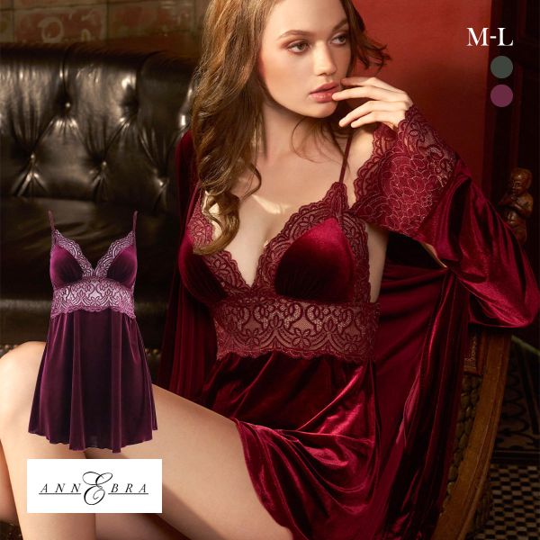 アンブラ Mystic ベロア×レースベビードール＆ショーツ ANNEBRA