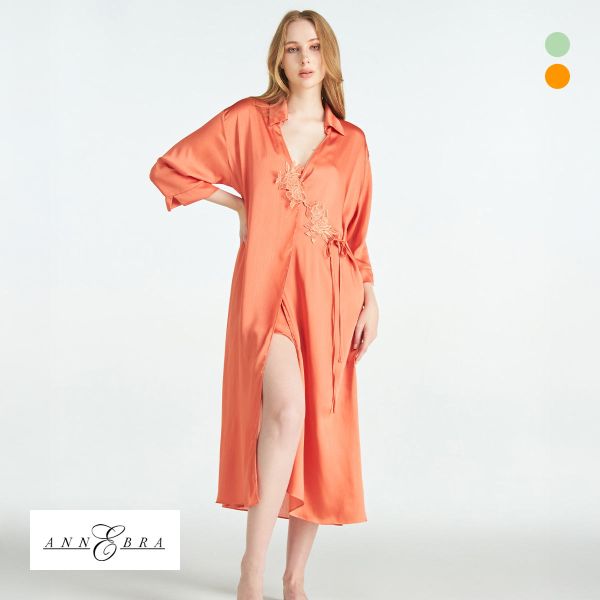 アンブラ Luxe ロングガウン ルームウェア ANNEBRA