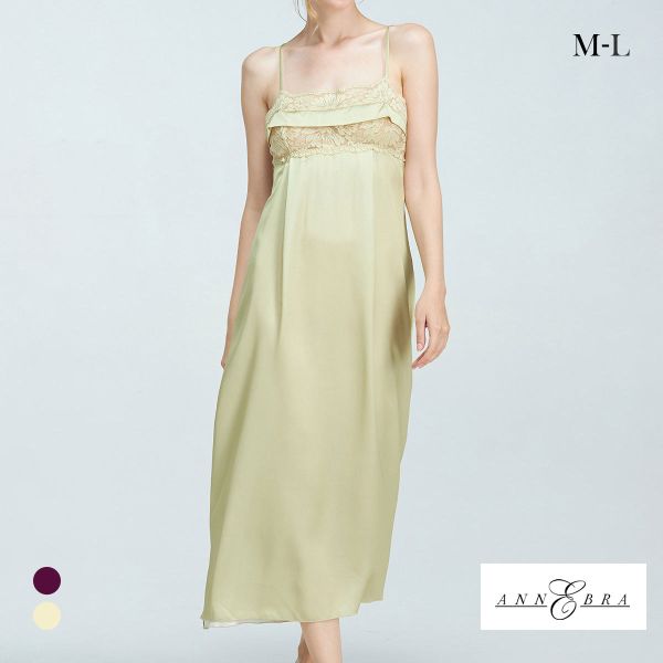 アンブラ Harmony in Bloom レースコンビ ロングドレス ANNEBRA ルームウェア ネグリジェ ワンピース