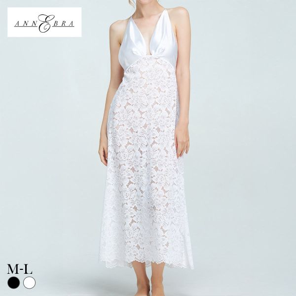 アンブラ Melodie レースコンビ ロングドレス セクシー ルームウェア ネグリジェ ワンピース ANNEBRA