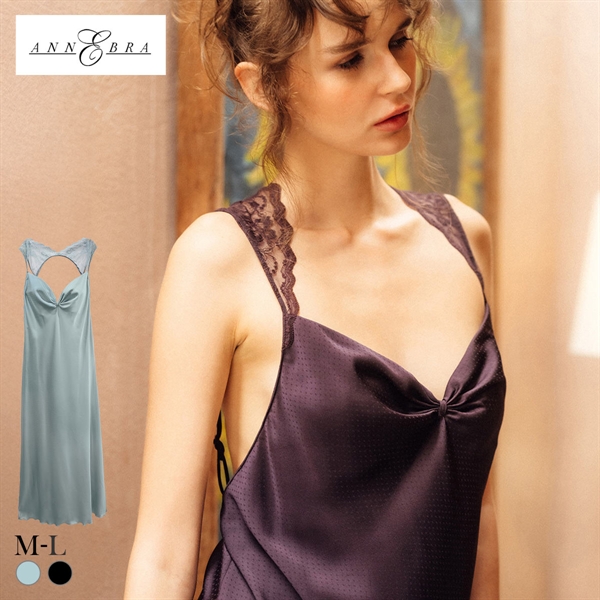 アンブラ Signal レースコンビ ロングドレス セクシー ルームウェア ネグリジェ ワンピース ANNEBRA