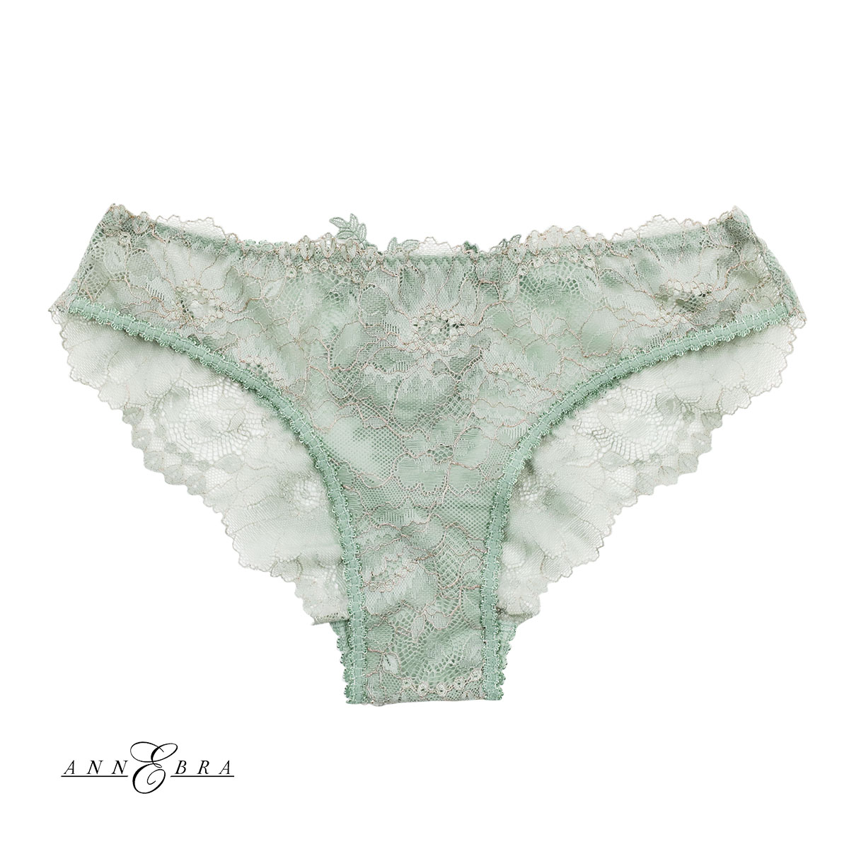アンブラ ANNEBRA Romance バックデザイン ノーマルショーツ セクシー ランジェリー インポート プレゼント 下着 海外(LGR-薄グリーン-M)