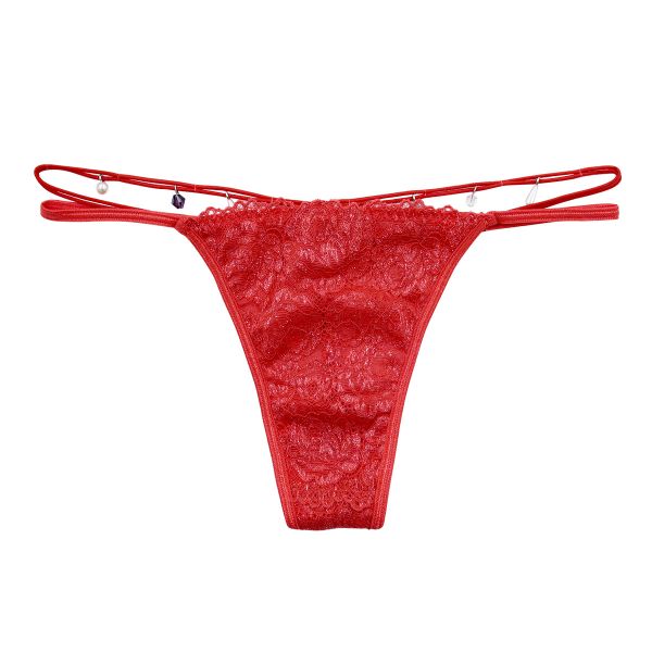 アンブラ ANNEBRA Love バックデザイン ショーツ Tバック ソング 総レース 単品 セクシー ランジェリー インポート プレゼント 彼女 下着 海外(RE-レッド-M)