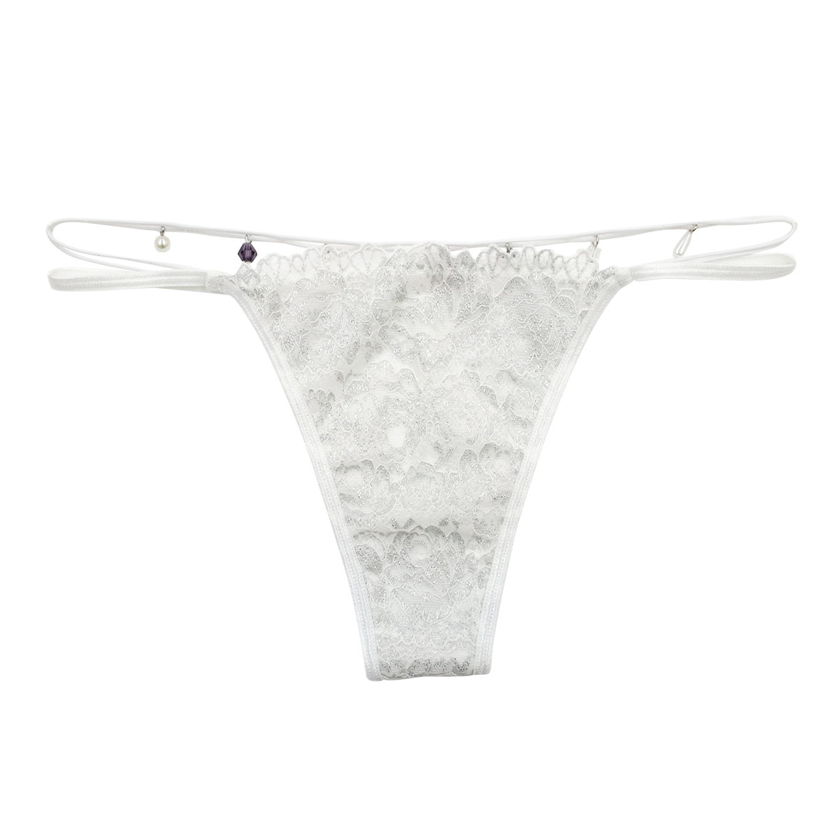 アンブラ ANNEBRA Love バックデザイン ショーツ Tバック ソング 総レース 単品 セクシー ランジェリー インポート プレゼント 彼女 下着 海外(WH-ホワイト-M)