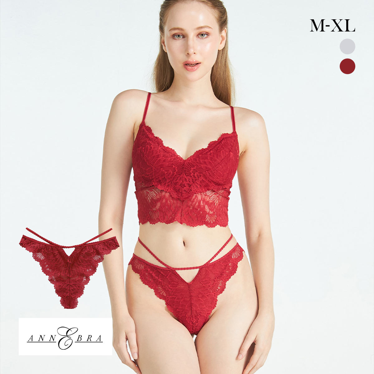 アンブラ Amour デザインショーツ ANNEBRA(RE-レッド-M)