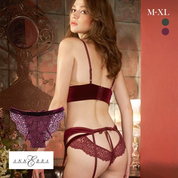 アンブラ Mystic ベロア×レース バックデザインショーツ ANNEBRA