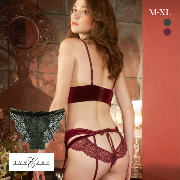 アンブラ Mystic ベロア×レース バックデザインショーツ ANNEBRA
