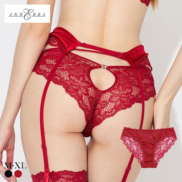 アンブラ Velvet Sin ベロア×レース バックオープン ショーツ レディース セクシー 大きいサイズ 過激 ANNEBRA