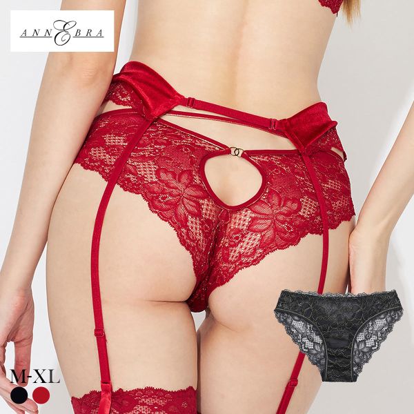 アンブラ Velvet Sin ベロア×レース バックオープン ショーツ レディース セクシー 大きいサイズ 過激 ANNEBRA