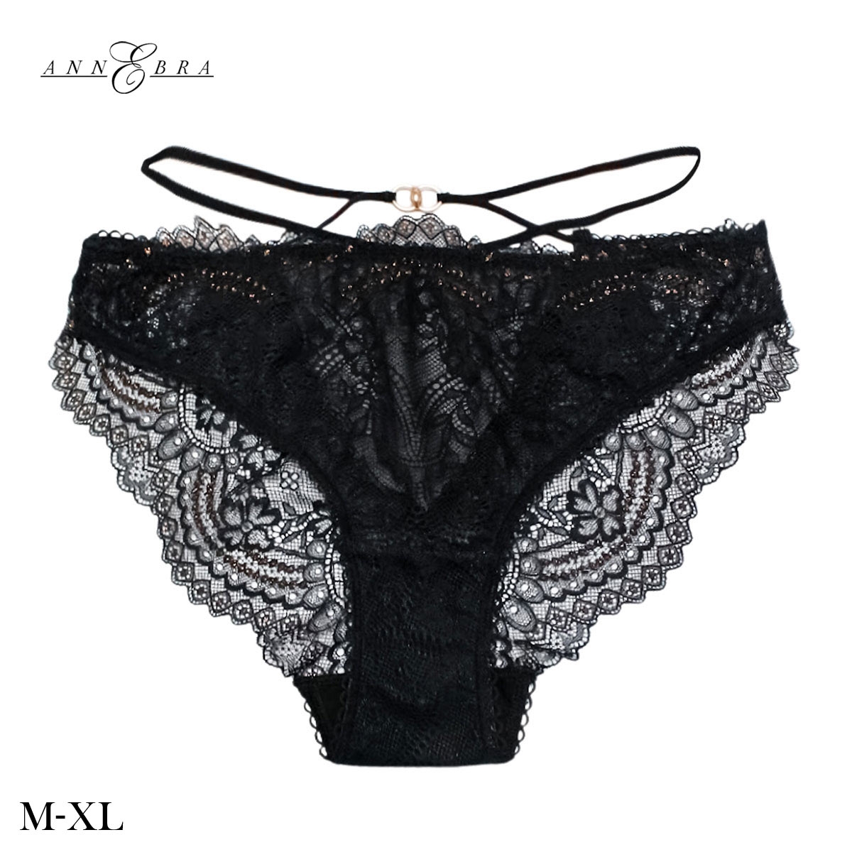 アンブラ Amaryllis バックオープンデザイン ショーツ レディース セクシー 過激 大きいサイズ ANNEBRA(BK-ブラック-M)