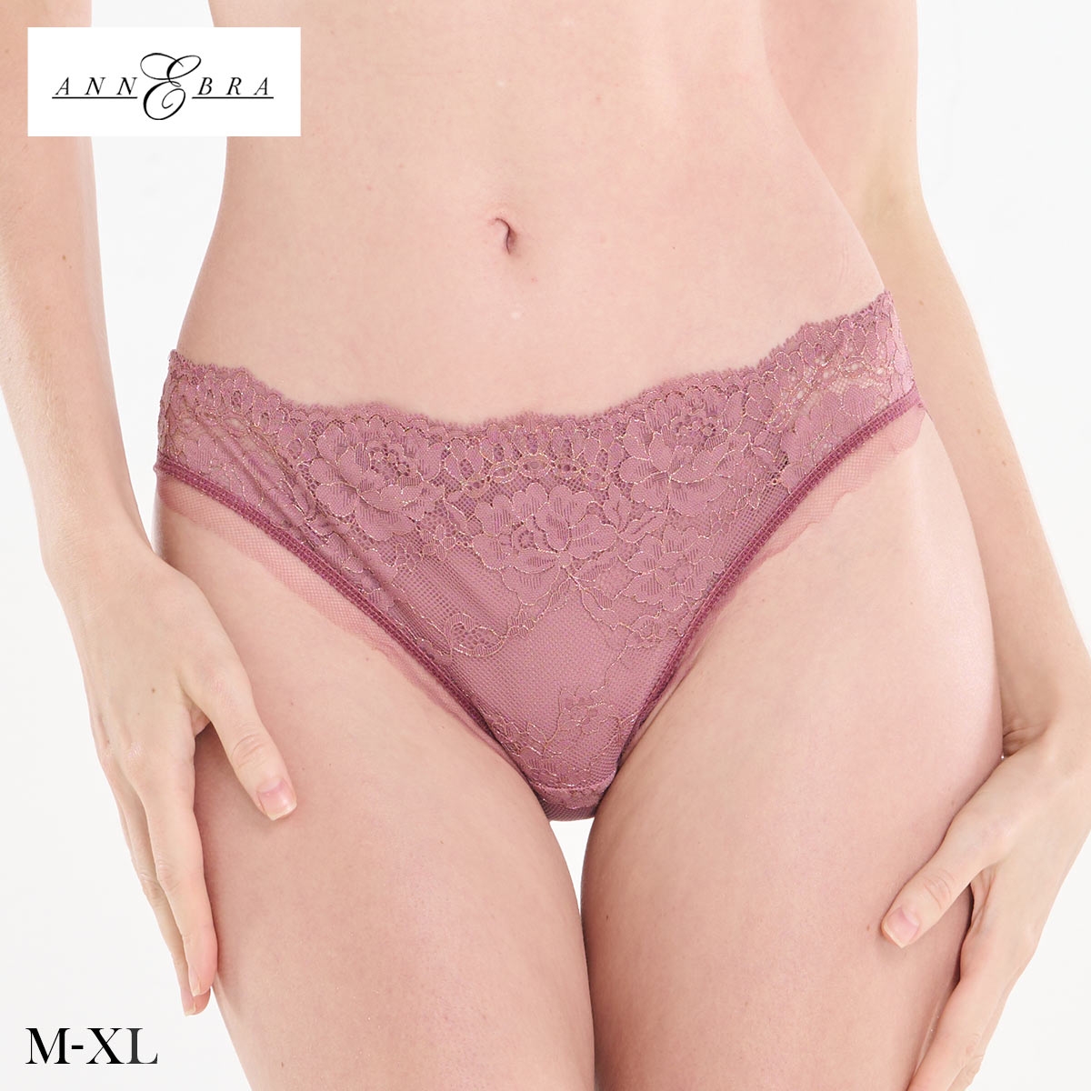 アンブラ Belladonna レース ノーマルショーツ レディース セクシー 総レース 大きいサイズ レース ANNEBRA 下着(PU-パープル-M)