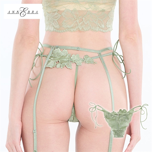 アンブラ Eucalyptus モチーフレース サイドリボン Tバック レディース セクシー 過激 ソング タンガ 紐パン サイドヒモ ANNEBRA 下着