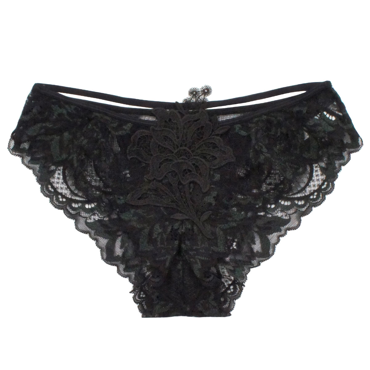 アンブラ ANNEBRA Lily フロントモチーフ デザインショーツ 単品(BK-ブラック-M)