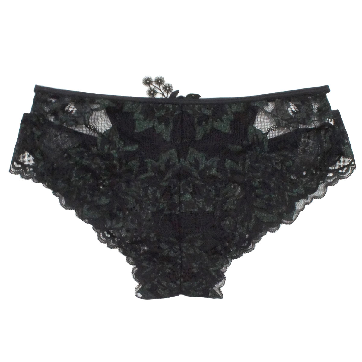 アンブラ ANNEBRA Lily バックモチーフ デザインボーイレッグ ショーツ 単品(BK-ブラック-M)
