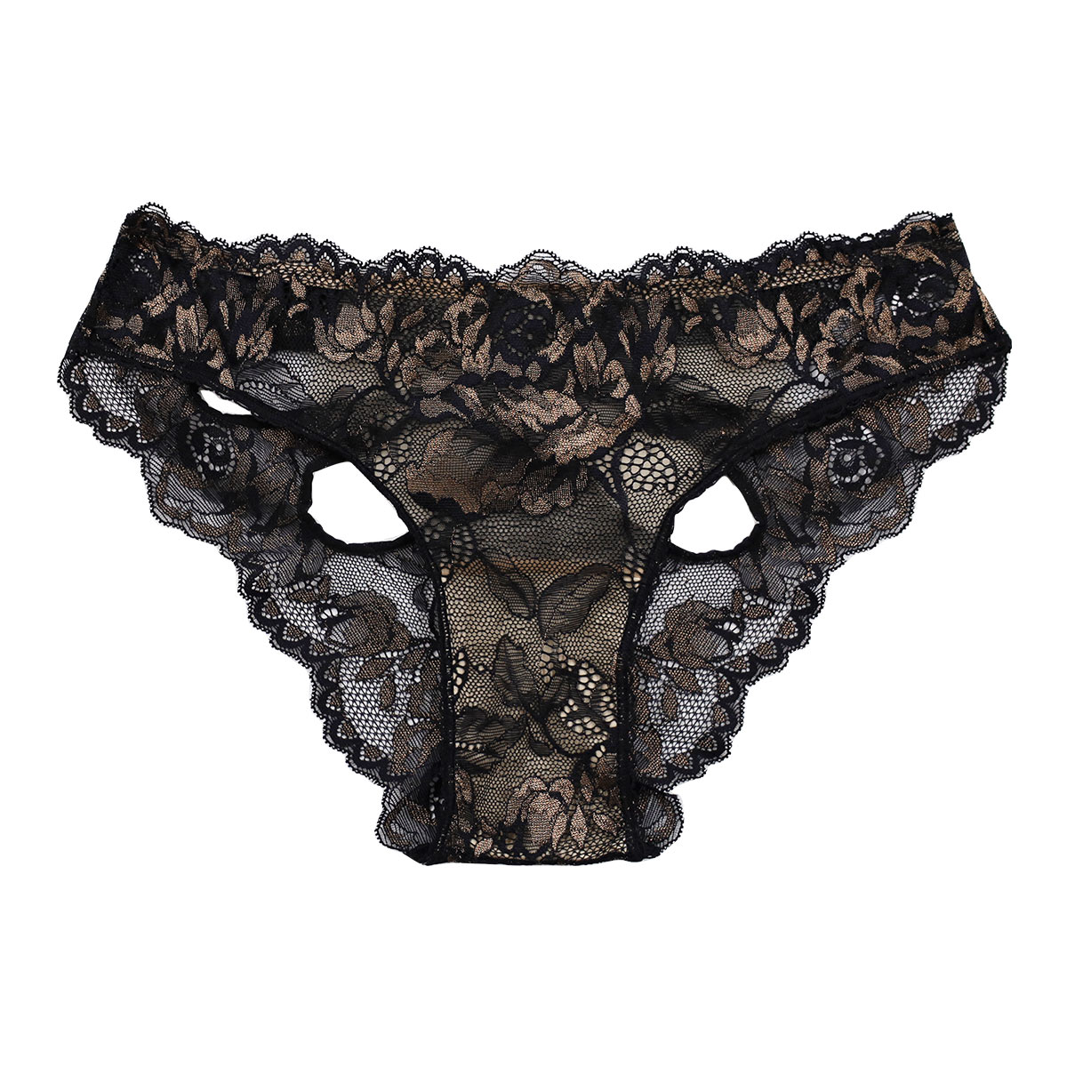 アンブラ ANNEBRA Rose3 バックオープン デザインショーツ 単品(BK-ブラック-M)