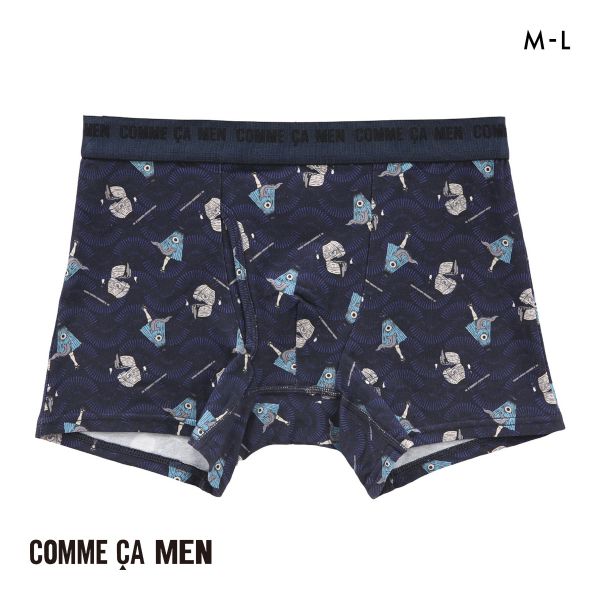 コムサメン Discovering Japan 妖怪柄 ボクサーパンツ メンズ COMME CA MEN 前あき アンダーウェア