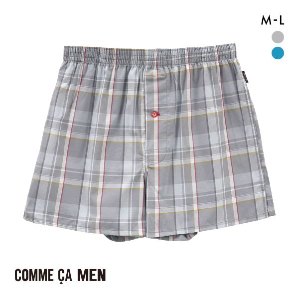 コムサメン チェック ストレッチトランクス メンズ COMME CA MEN 前あき アンダーウェア
